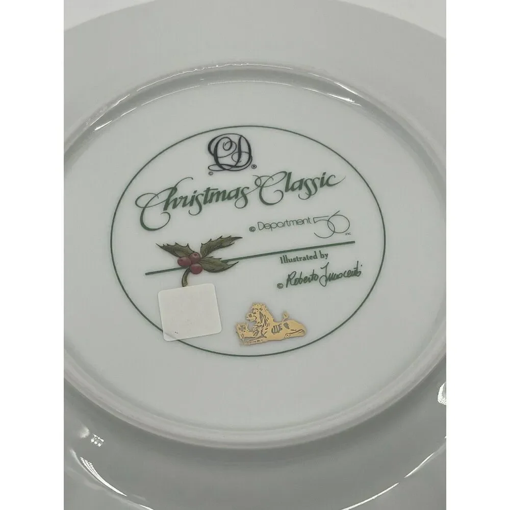 Department 56 Christmas Classic Dickens Salad Dessert Side Plate 8”